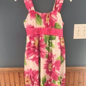 Floral mesh kids dress